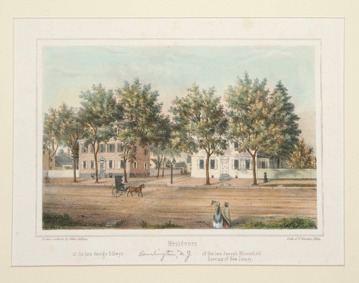 Edesmenneen Joseph Bloomfieldin (Burlington, NJ) Virgin holdaResidence / edesmenneen George Dillwynin/ edesmenneen Joseph Bloomfieldin (Burlington, NJ), 14 näkymästä Burlingtoningin vauva-Kristus sylissään, soikea sävellys Renin mukaan, 1620-50, 1620-50. S tekijältä Thomas S. Sinclair