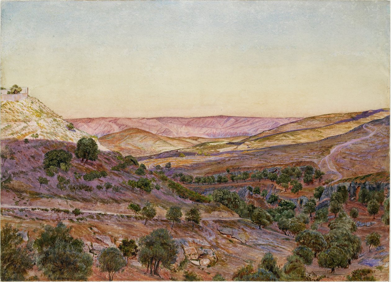Moabin kukkulat ja Hinnomin laakso, 1854 tekijältä Thomas Seddon