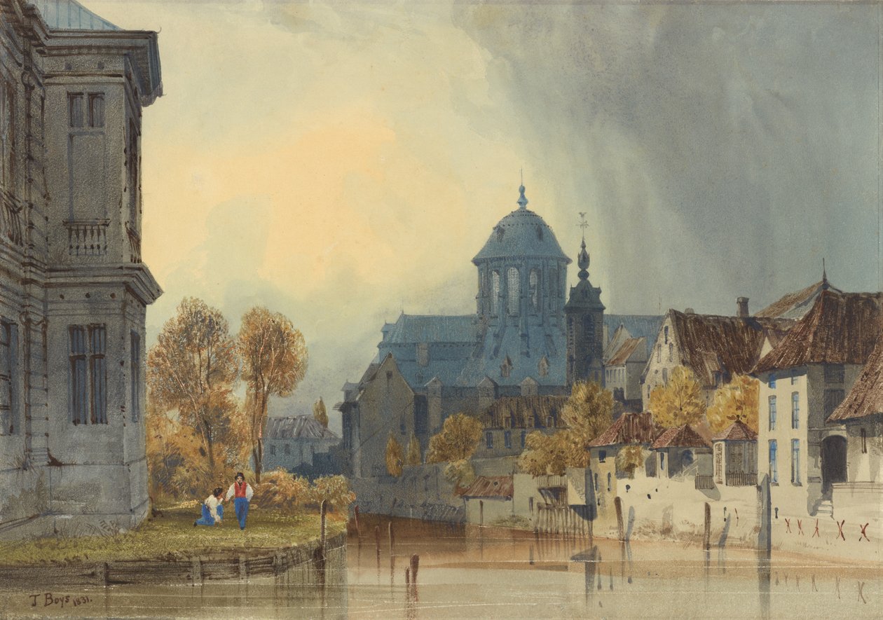 Näkymä Hanswijkin neitsyt Marian kirkkoon, Mechelen (Malines), Belgia tekijältä Thomas Shotter Boys