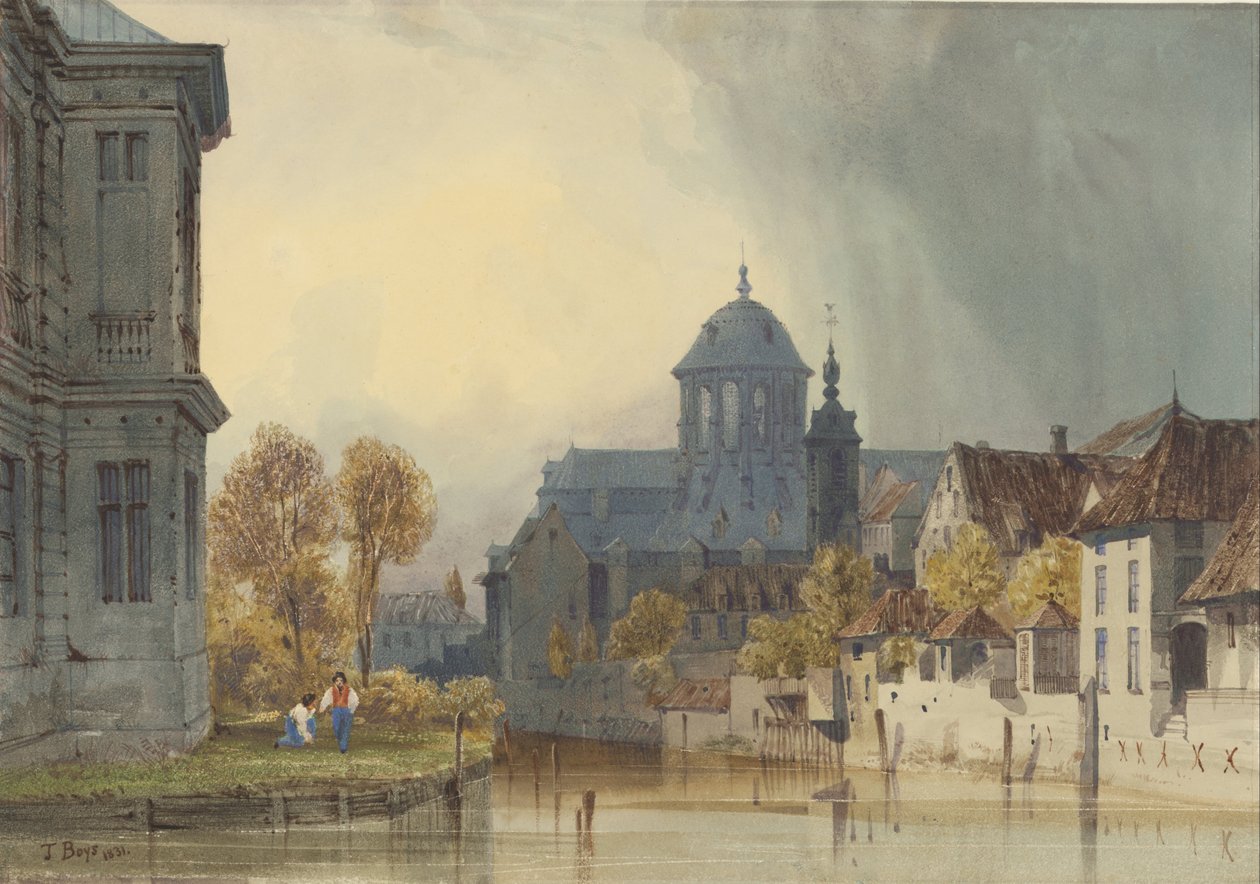 Näkymä Hanswijkin Neitsyt Marian kirkolle, Mechelen (Malines), Belgia tekijältä Thomas Shotter Boys