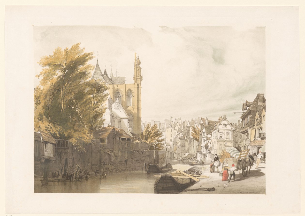 Näkymä Rue de Rivage -kadulle Abbevillessä tekijältä Thomas Shotter Boys