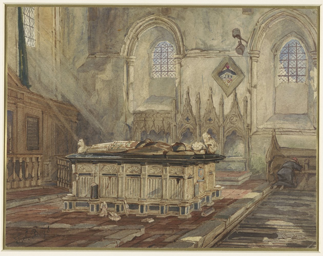 Sir George Broken, Lord Cobhamin ja hänen vaimonsa Annen hauta tekijältä Thomas Shotter Boys