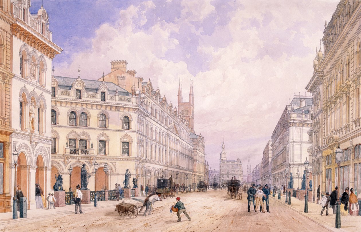 Holborn Viaduct, Lontoo, 1871 tekijältä Thomas Shotter Boys
