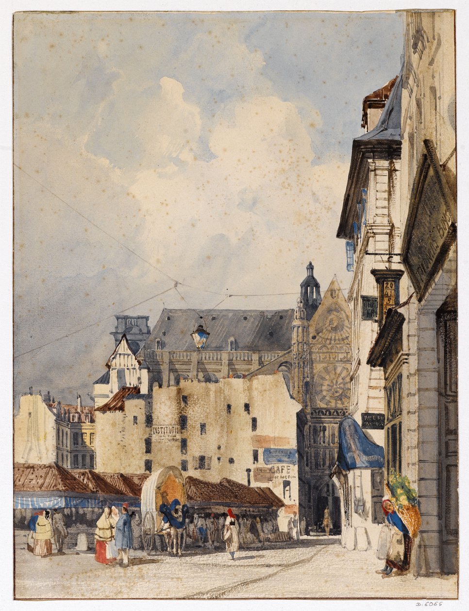 Rue des Prouvaires ja Saint-Eustache-kirkko tekijältä Thomas Shotter Boys