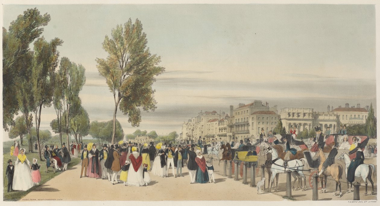 Londres tal com és: Hyde Park, prop de Grosvenor Gatefinnish tekijältä Thomas Shotter Boys