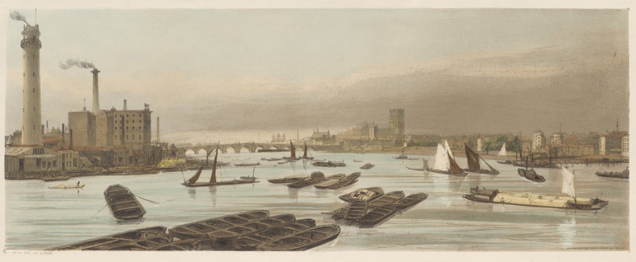 Lontoo sellaisena kuin se on: Westminster, Waterloo Bridgeltä tekijältä Thomas Shotter Boys