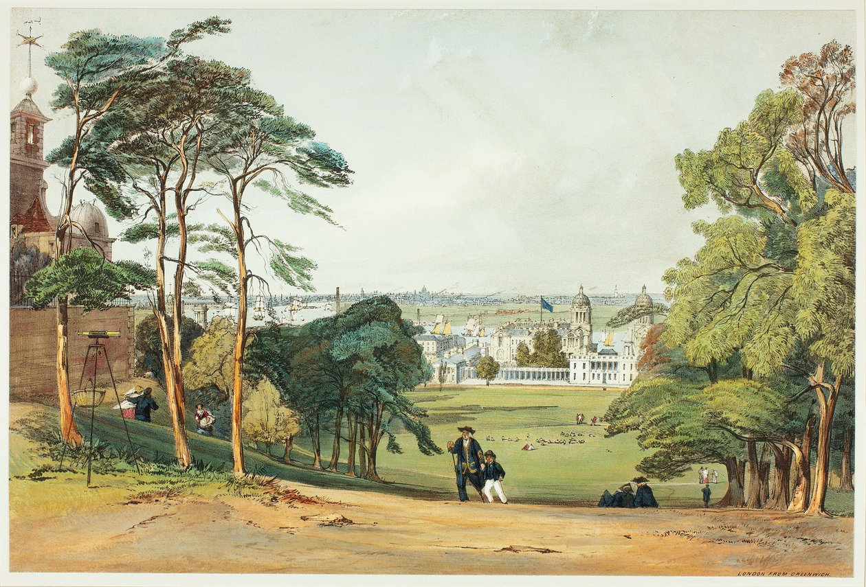 Lontoo, Greenwich, levy viisi julkaisusta Original Views of London as It Is tekijältä Thomas Shotter Boys