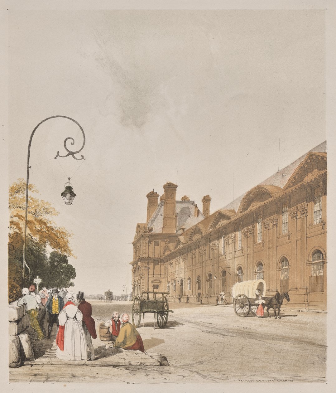 Kuvankaunis arkkitehtuuri Pariisissa, Gentissä, Antwerpenissä, Rouenissa: Pavillion de Flors, Tuileries, Pariisi tekijältä Thomas Shotter Boys