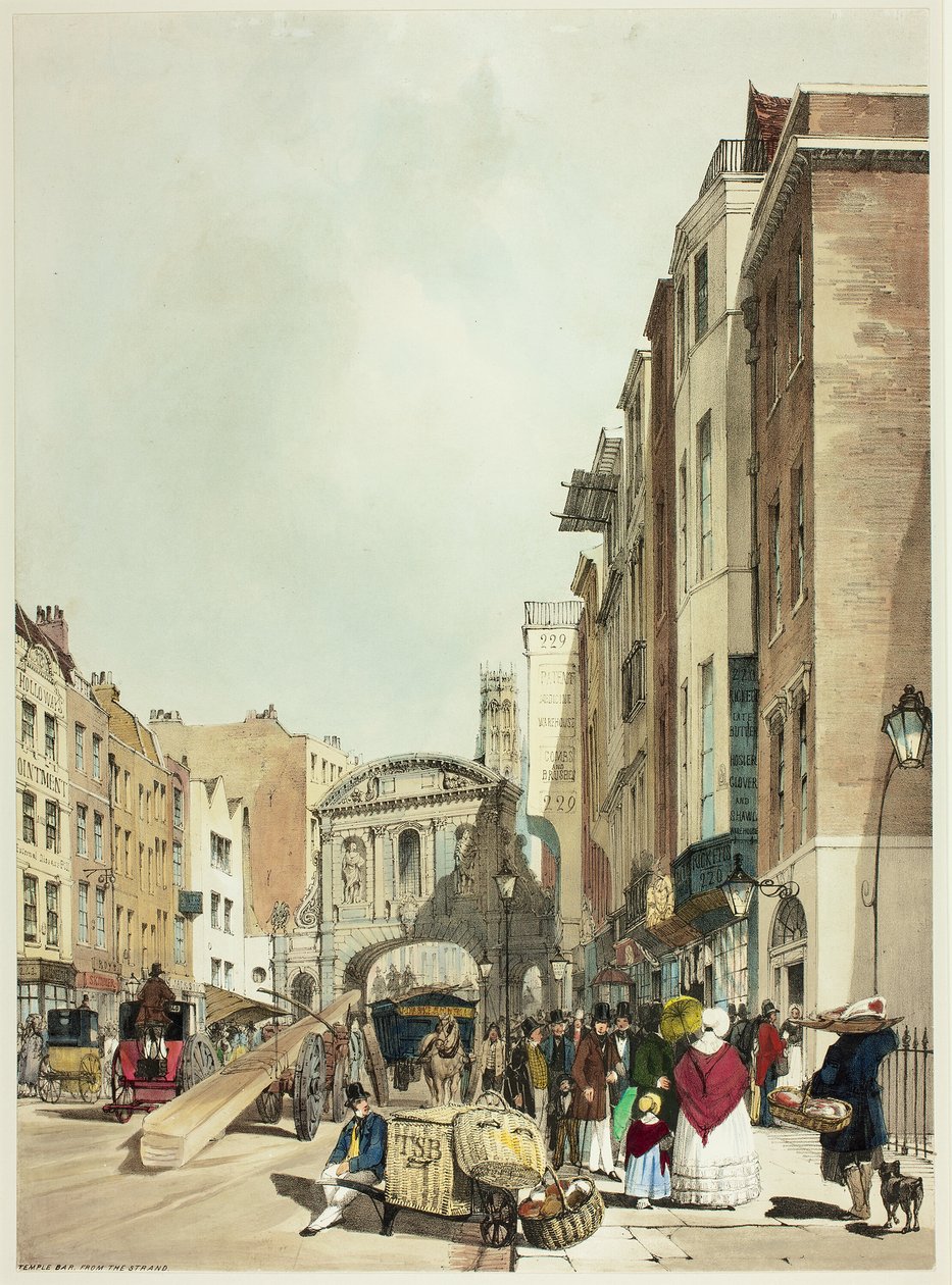 The Strandin Temple Bar, levy 22 Original Views of Londonista sellaisenaan tekijältä Thomas Shotter Boys
