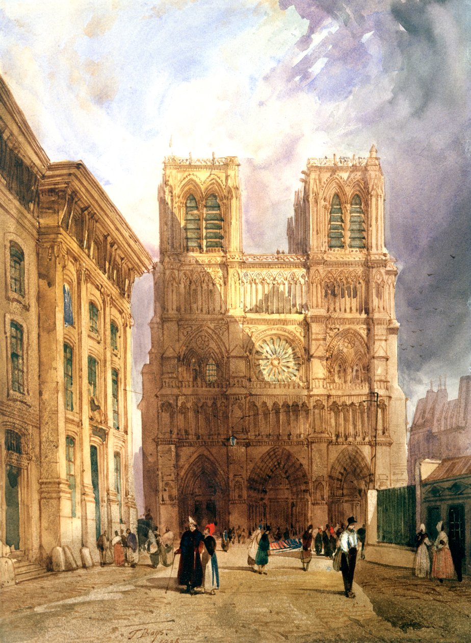Notre Damen katedraali, 1836 tekijältä Thomas Shotter Boys