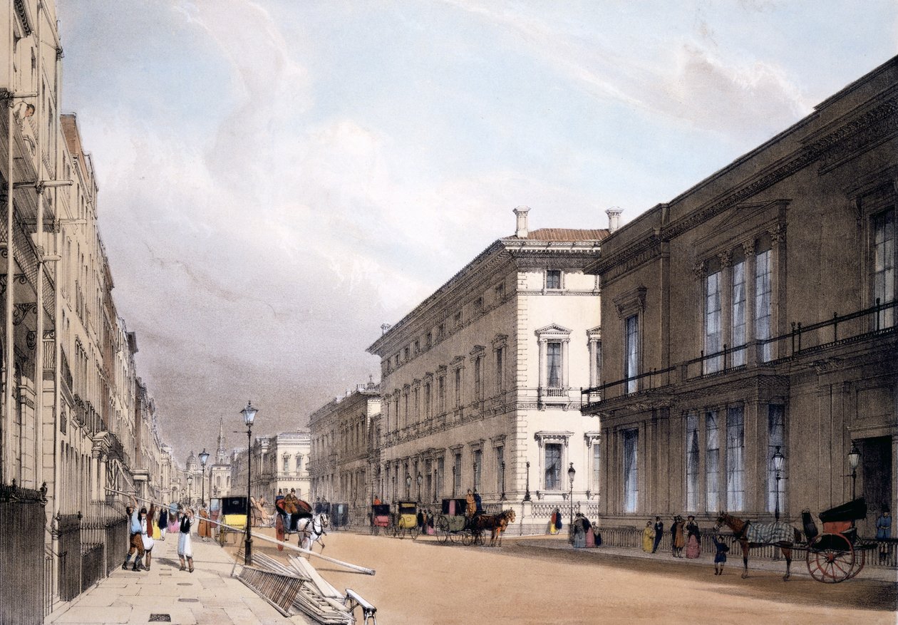 Klubitalot, Pall Mall, 1842 tekijältä Thomas Shotter Boys