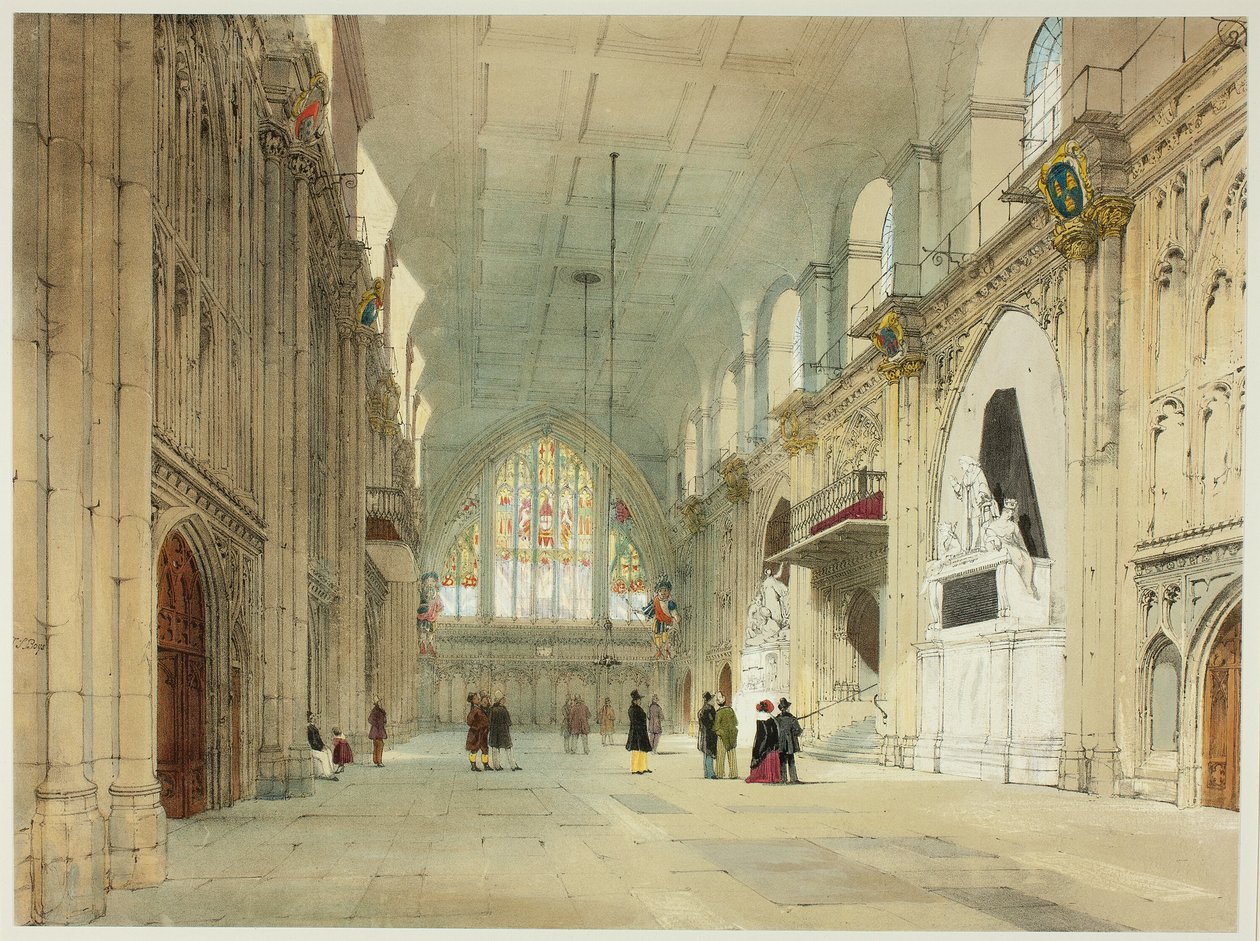 The Guildhall, levy 25 alkaen Original Views of London sellaisena kuin se on tekijältä Thomas Shotter Boys