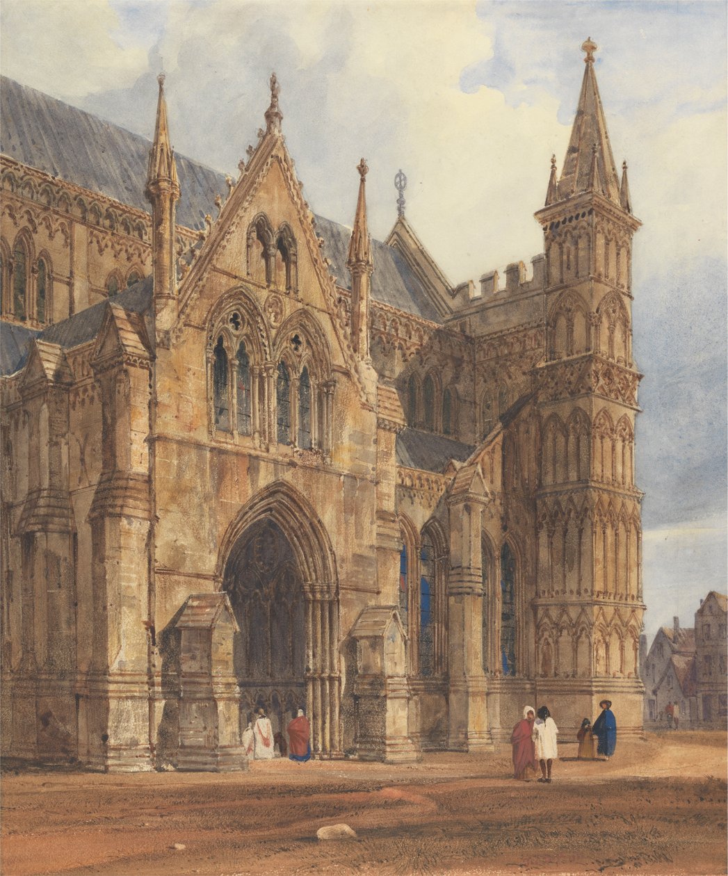 Salisburyn katedraalin luoteiskuisti tekijältä Thomas Shotter Boys