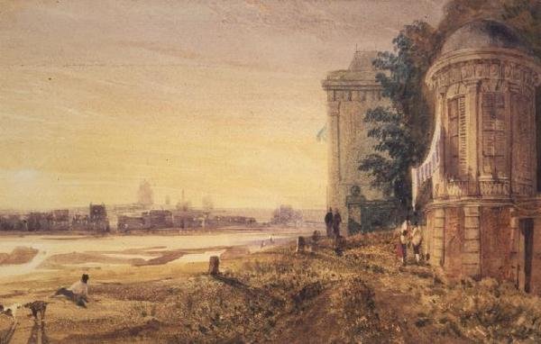 Pariisin esikaupunki (akvarelli) tekijältä Thomas Shotter Boys