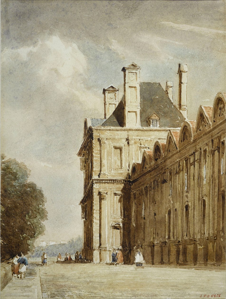Pavillon de Flore, n. 1835 (akvarelli) tekijältä Thomas Shotter Boys