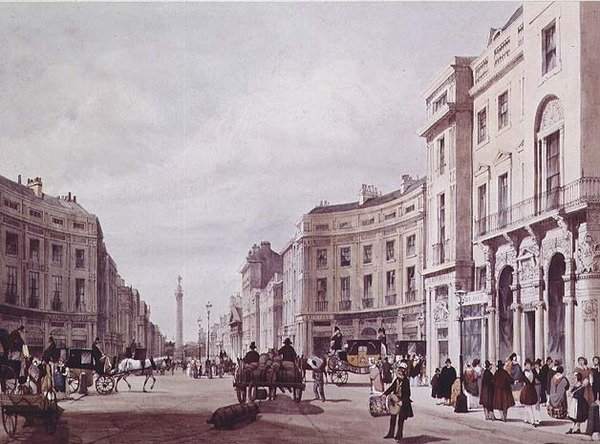Näkymä Regent Streetille, näkymä kohti Duke of Yorkin pylvästä tekijältä Thomas Shotter Boys