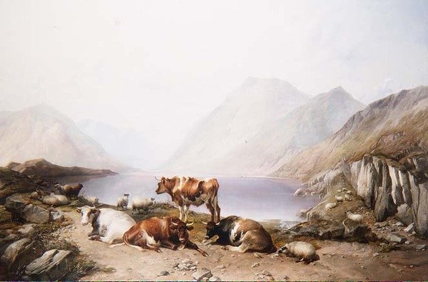 Pysähdys ajossa, Loch Etive tekijältä Thomas Sidney Cooper