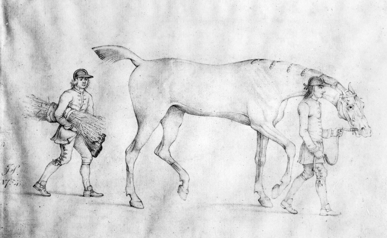 Hevonen ja hoitajat, 1754 tekijältä Thomas Spencer