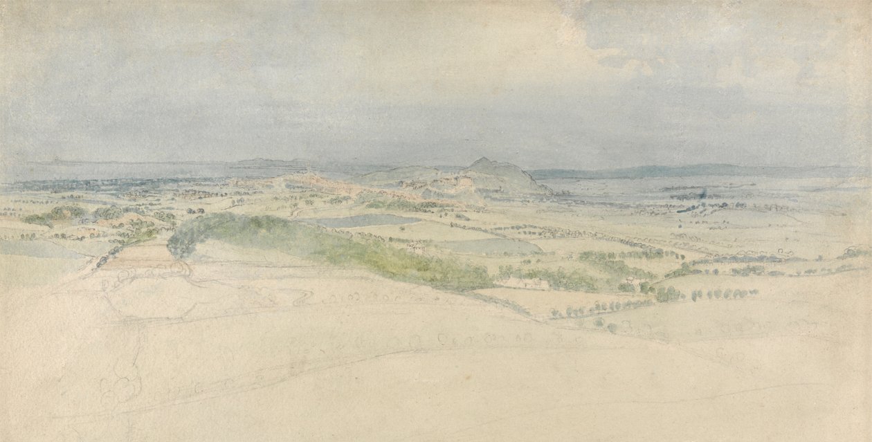 Kaukainen näkymä Edinburghiin tekijältä Thomas Stothard
