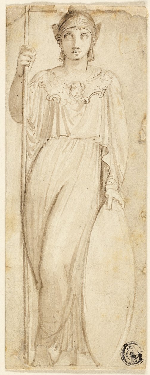 Athena tai Britannia, joka tunnistetaan Athenaksi tekijältä Thomas Stothard