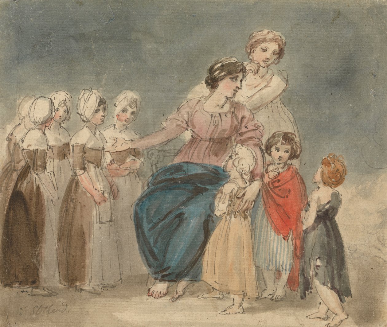 Hyväntekeväisyyslapset ja pienet kulkurit tekijältä Thomas Stothard