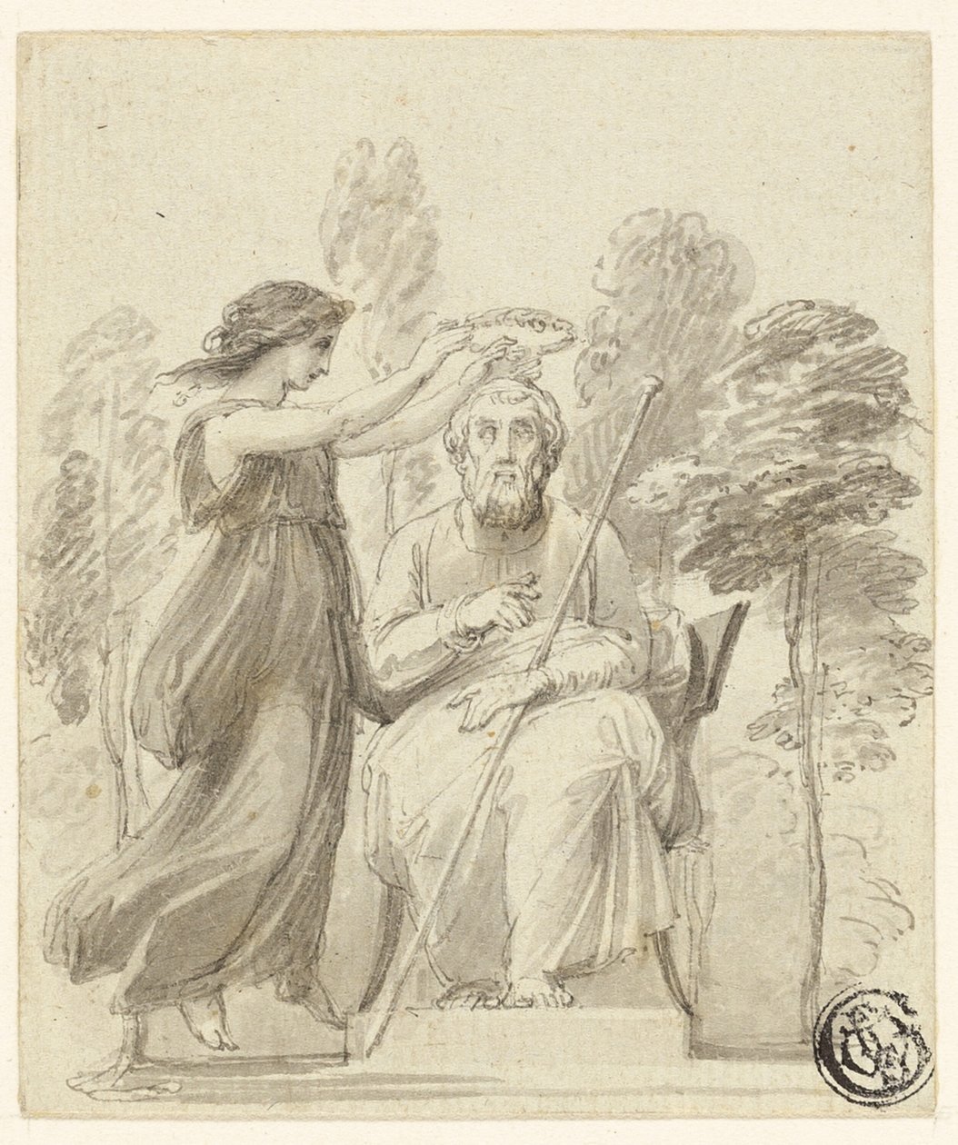 Homeruksen kruunaus tekijältä Thomas Stothard