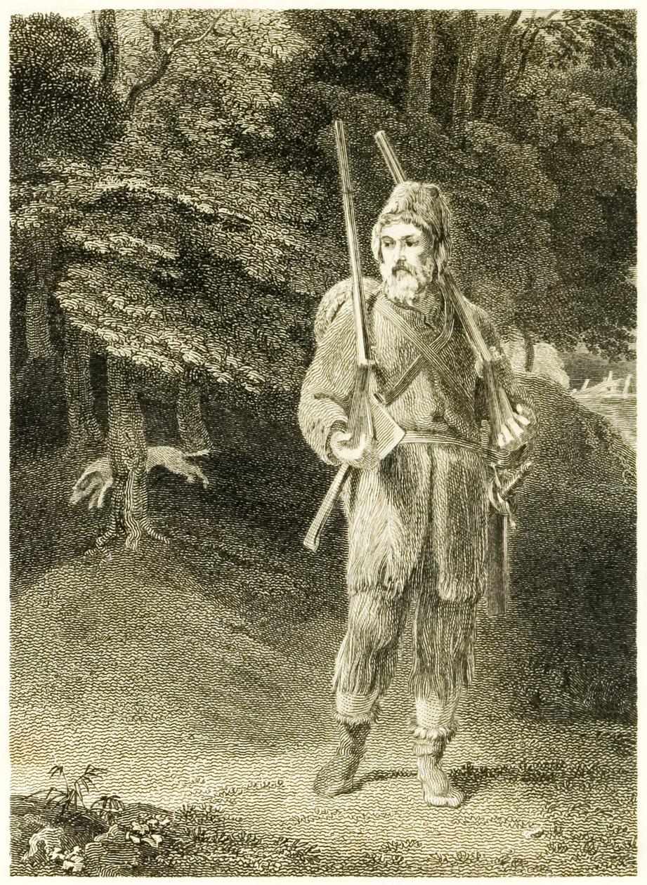 ?Robinson Crusoe metsästää? "Robinson Crusoen elämä ja oudot yllättävät seikkailut tai York, Mariner?" Kirjailija: Daniel Defoe tekijältä Thomas Stothard