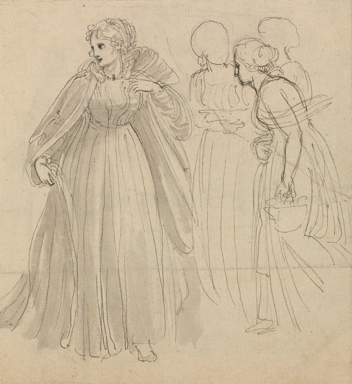 Study for Illustration - Prinsessa avustajiensa kanssa tekijältä Thomas Stothard