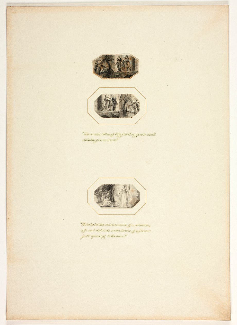 Studie für eine Platte aus Telemachus tekijältä Thomas Stothard