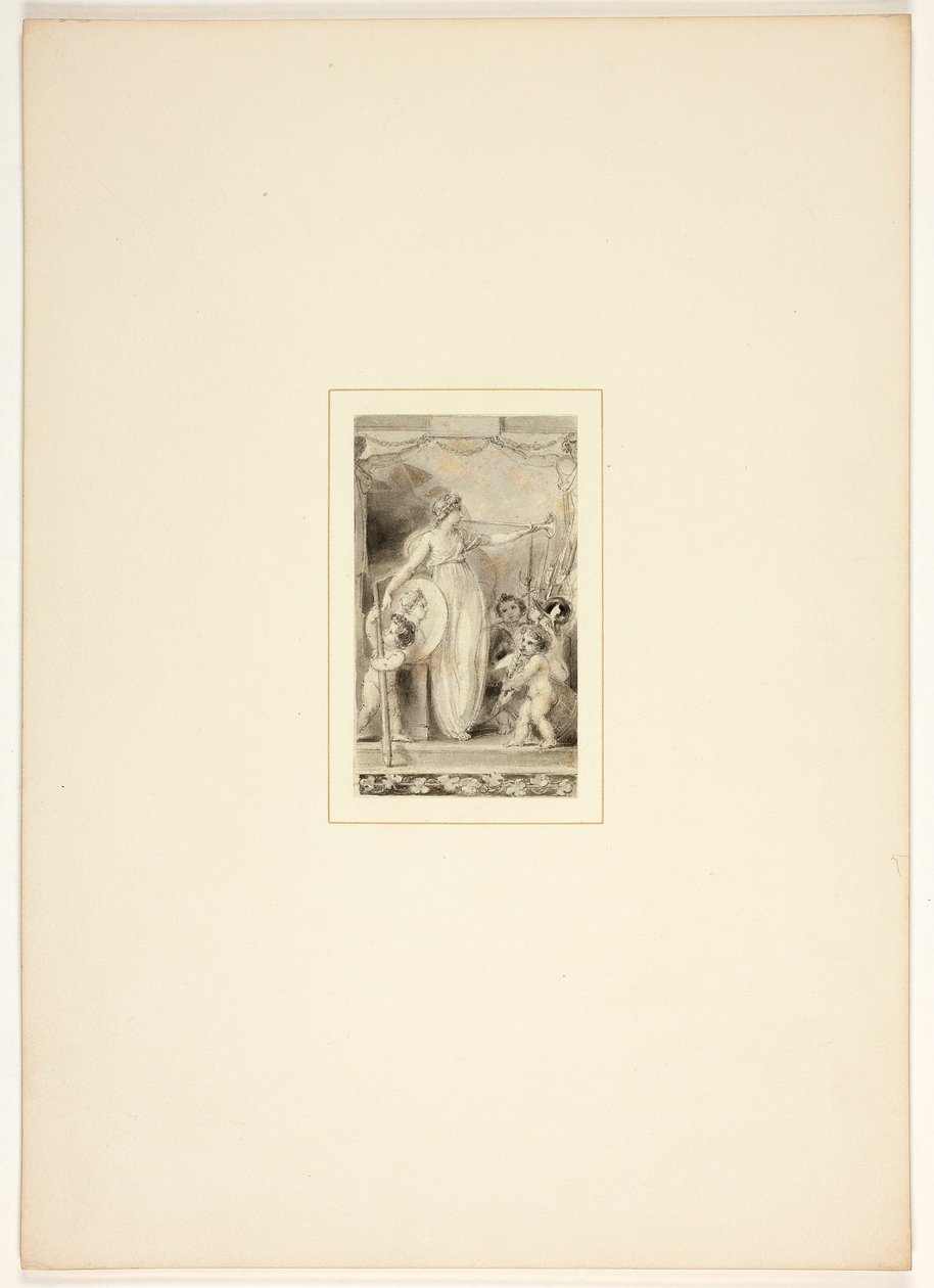 Tutkielma The Task -teoksen kuvalaattaa varten tekijältä Thomas Stothard