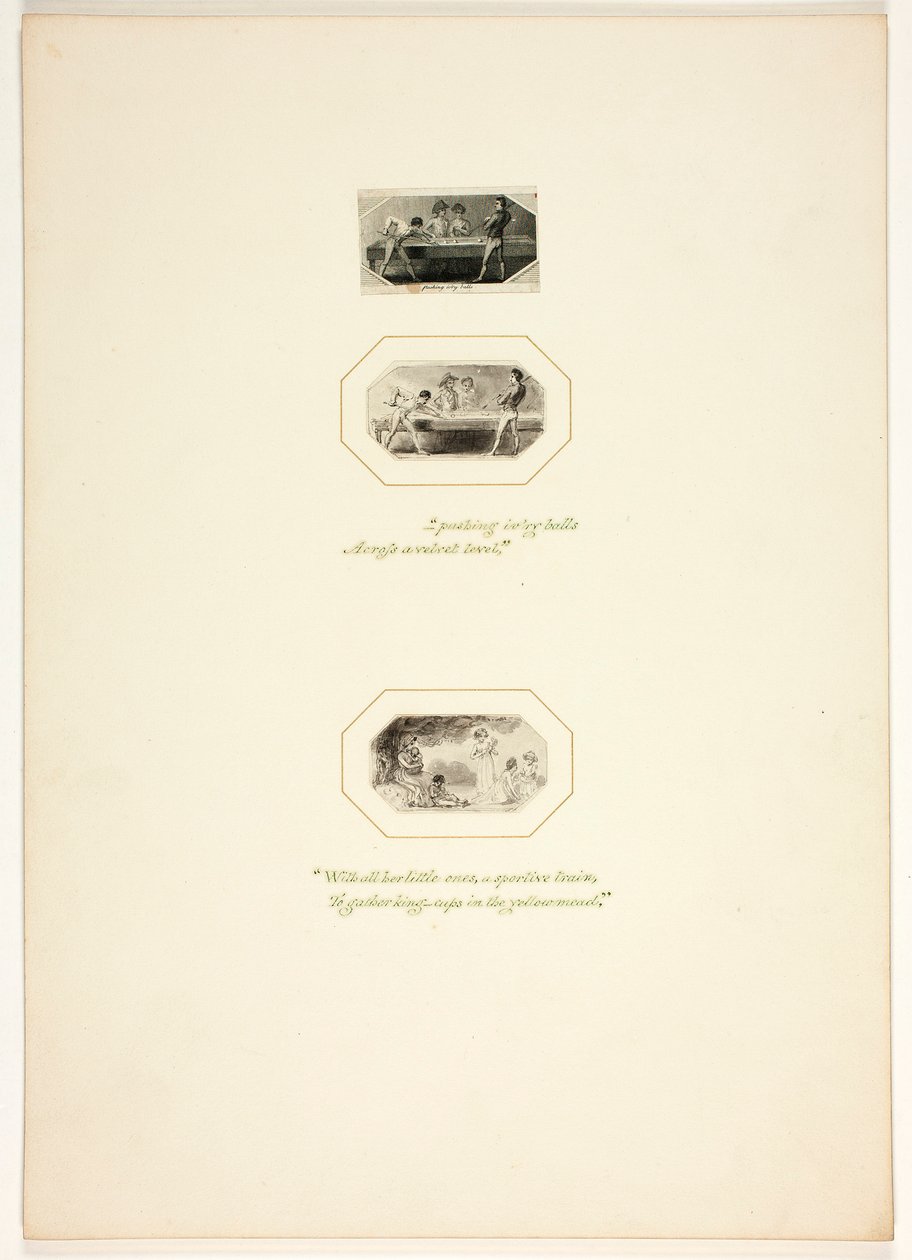 Tutkielma teoksen "The Task" kuvalaattaa varten tekijältä Thomas Stothard