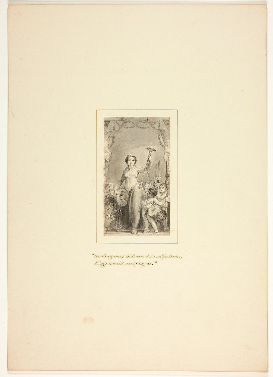 Tutkielma The Task -teoksen kuvalaattaa varten tekijältä Thomas Stothard
