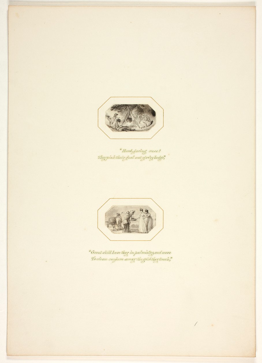 Tutkielma The Task -teoksen kuvalaattaa varten tekijältä Thomas Stothard
