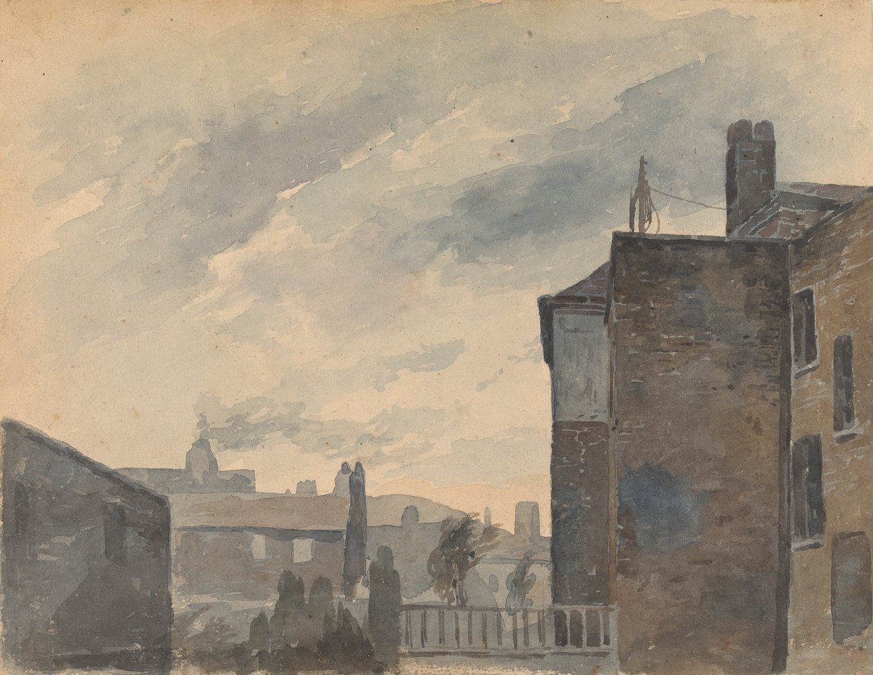 Kaupunkinäkymä rakennuksilla tekijältä Thomas Sully