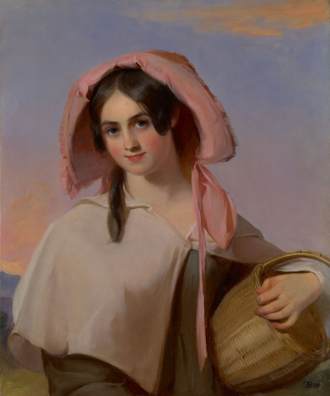 Elizabeth Huddell Cook (myöhemmin Elizabeth Huddell Cook Bache, 1815-1898) "Maalaistyttönä" tekijältä Thomas Sully