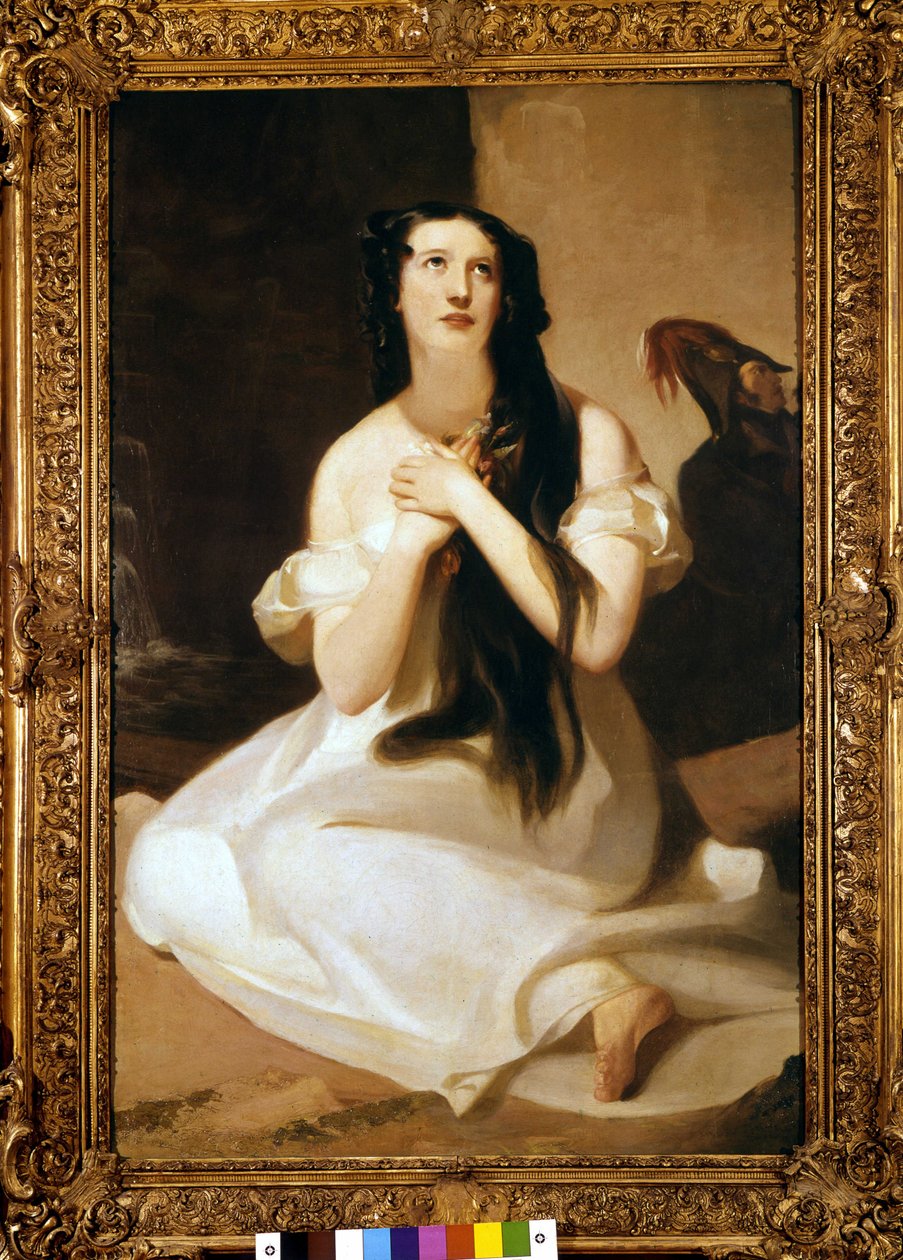 Muotokuva Mary Ann Patonista (Mrs Wood) (1802-1864) englantilainen laulaja. Thomas Sullyn maalaus. tekijältä Thomas Sully