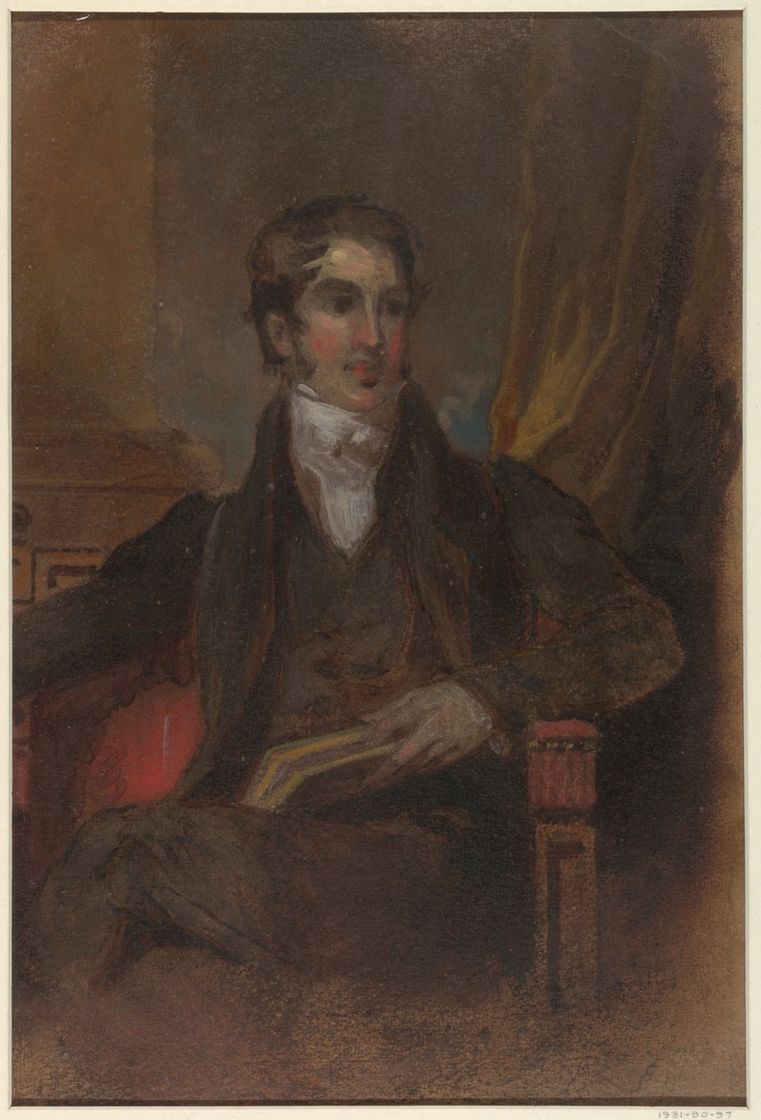 Tutkimus "Muotokuva James Cornell Biddle", Museum of Fine Arts, Houston, TX tekijältä Thomas Sully