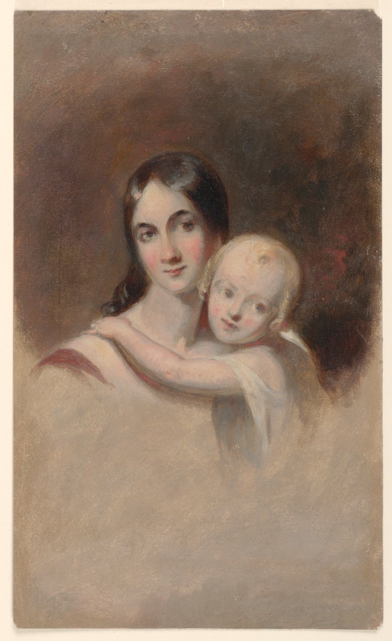 Tutkimus "Rouva James Robbin ja hänen kolmen lapsensa muotokuva", Ogden Museum of Southern Art, New Orleans, LA tekijältä Thomas Sully