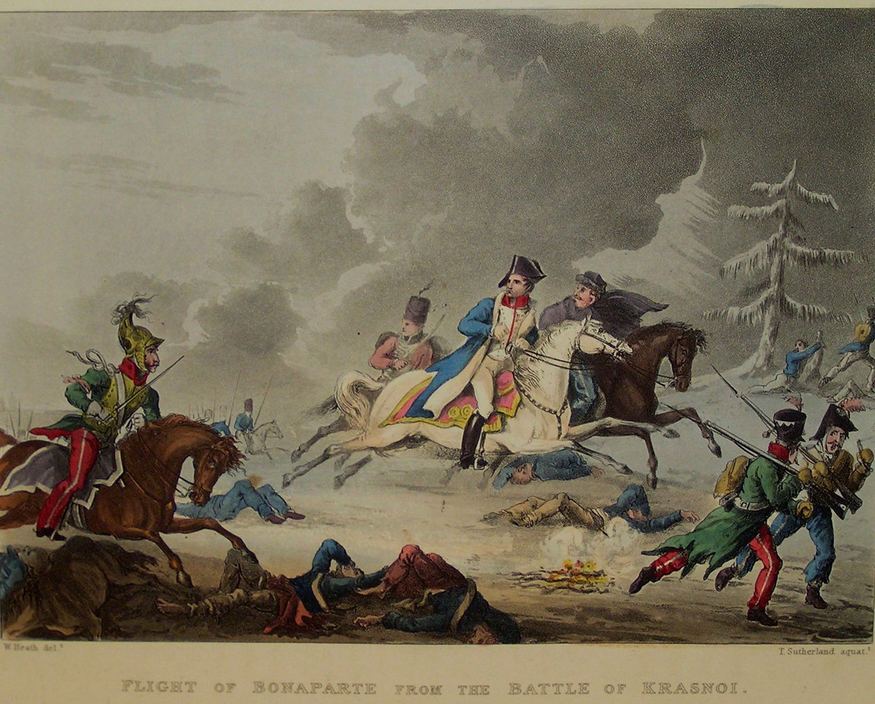Bonaparten lento Krasnoin taistelusta, 1815 tekijältä Thomas Sutherland