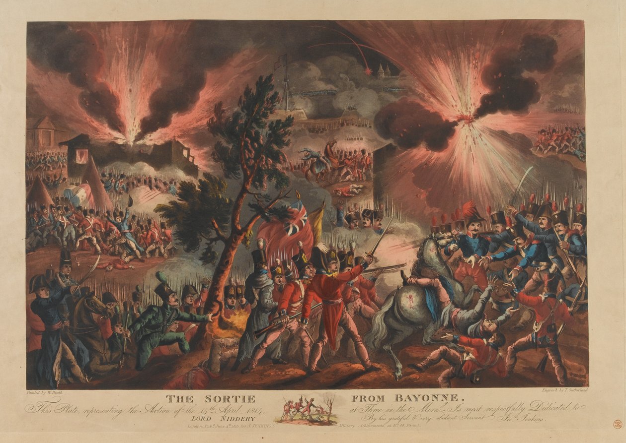 Sortie Bayonnesta, 1814 tekijältä Thomas Sutherland