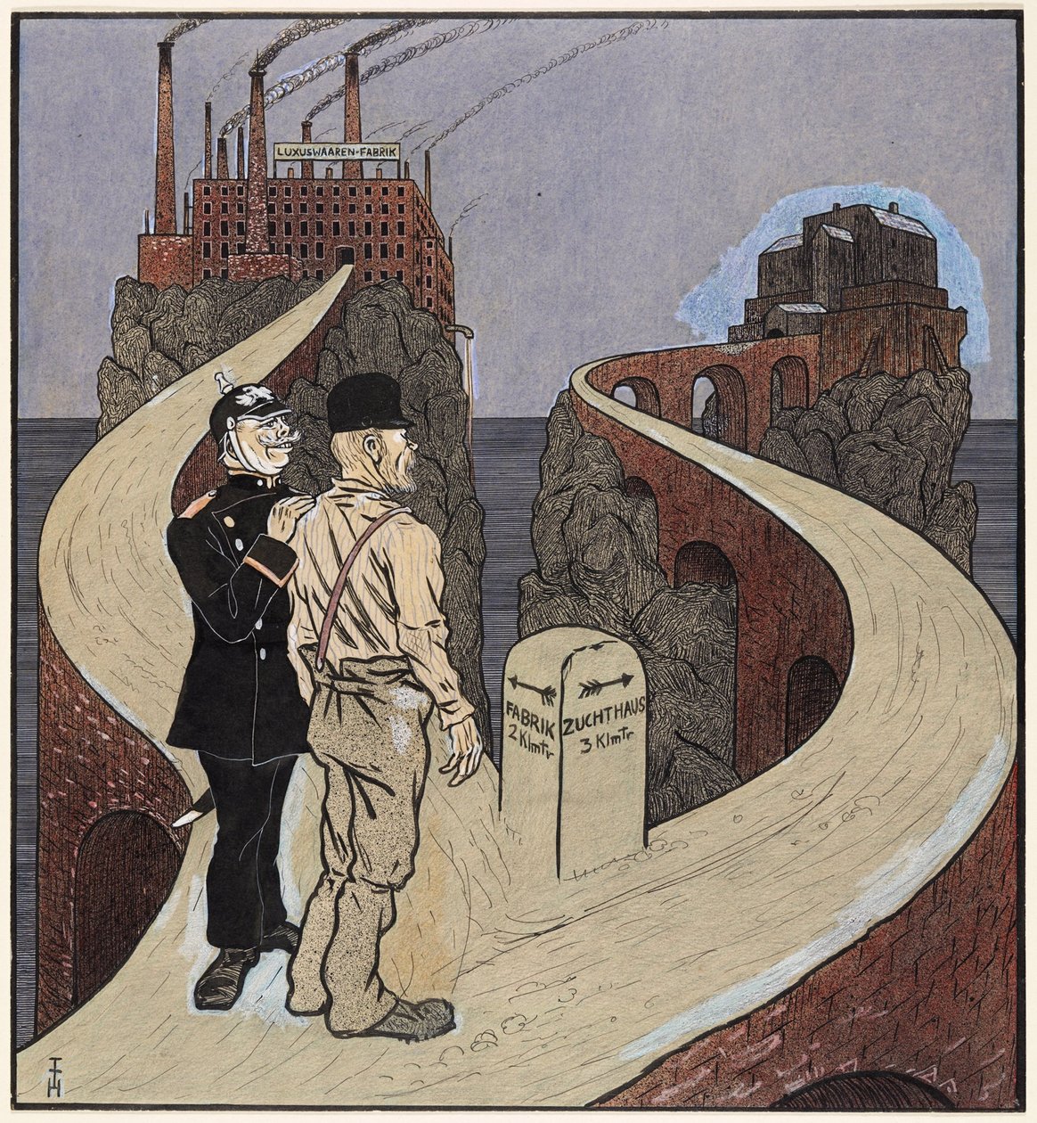 Yhteiskunnallisen kysymyksen ratkaisu, Simplicissimus III/27 tekijältä Thomas Theodor Heine