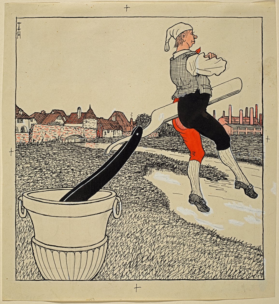 Puhdas avioero, Simplicissimus XXV/9 tekijältä Thomas Theodor Heine