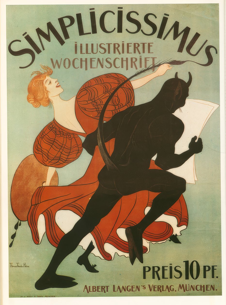 "Simplicissimus" / Thomas Theodor Heine / värilitografia, 1919 tekijältä Thomas Theodor Heine