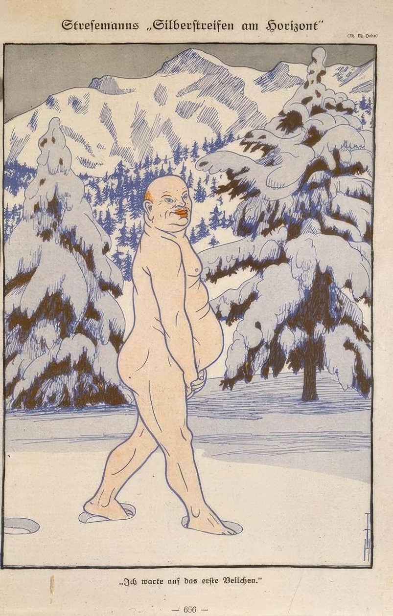 Stresemannin hopeinen vuori horisontissa. / Odotan ensimmäistä violettia tekijältä Thomas Theodor Heine