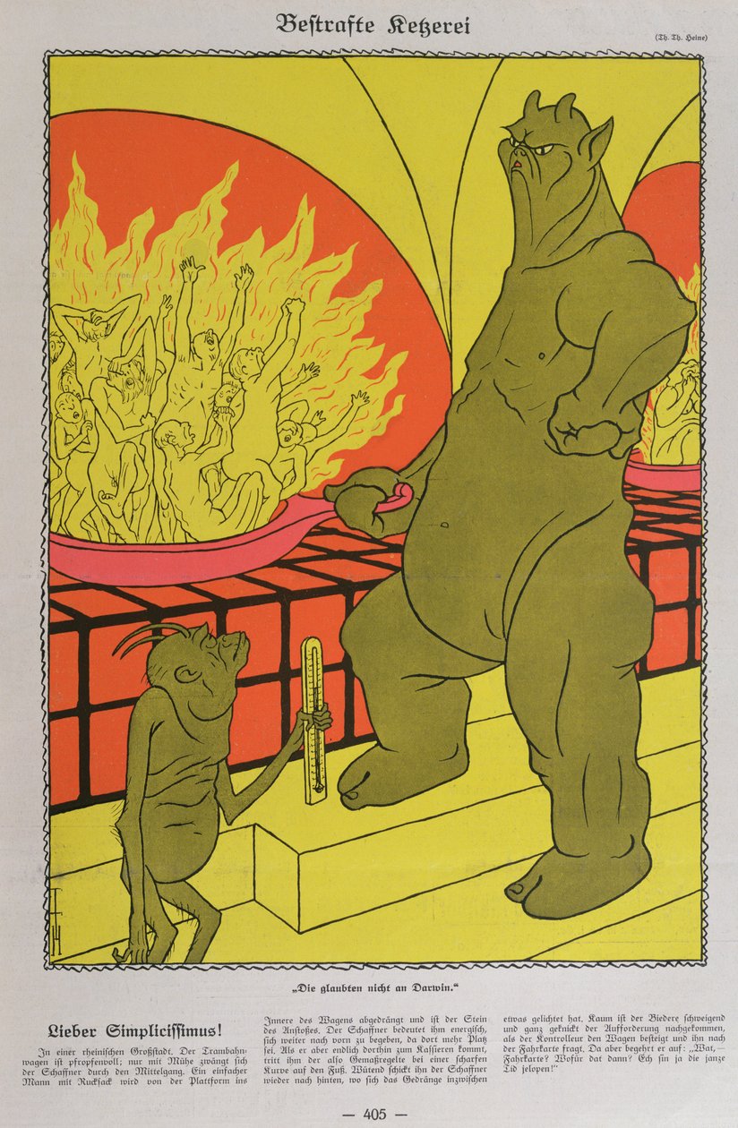 The Devil Burning the Disbelievers, Simplicissimus tekijältä Thomas Theodor Heine