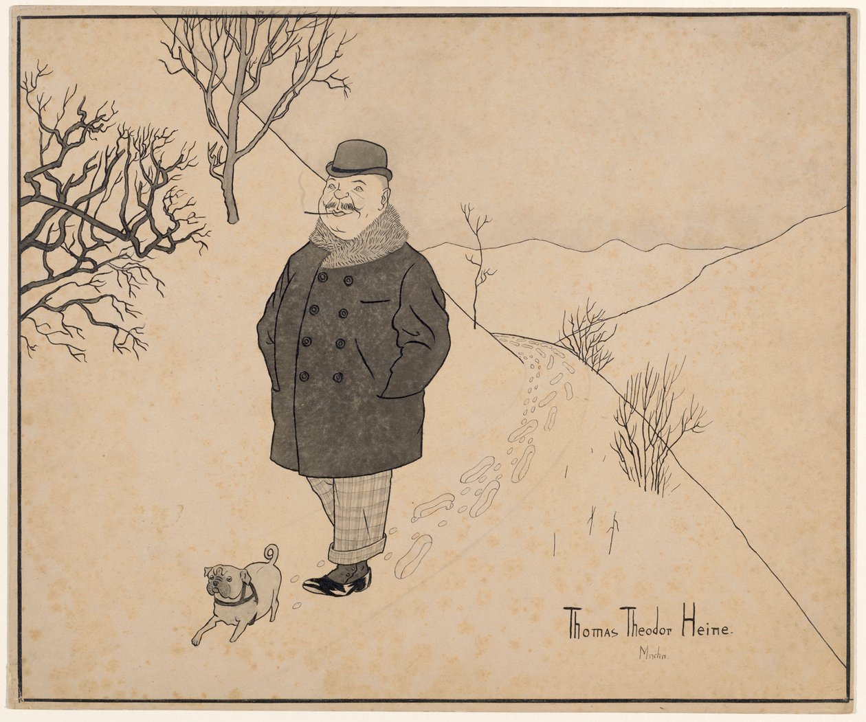 Winterspaziergang tekijältä Thomas Theodor Heine