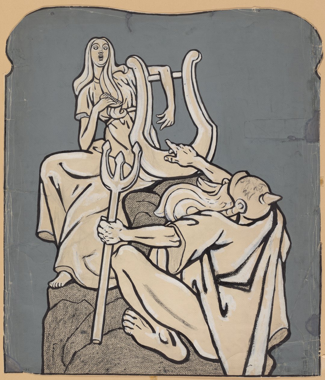 Heinrich Heinen sadanvuotissyntymäpäivän kunniaksi – malli Heinen muistomerkistä; Simplicissimus IV/38, 1899 tekijältä Thomas Theodor Heine