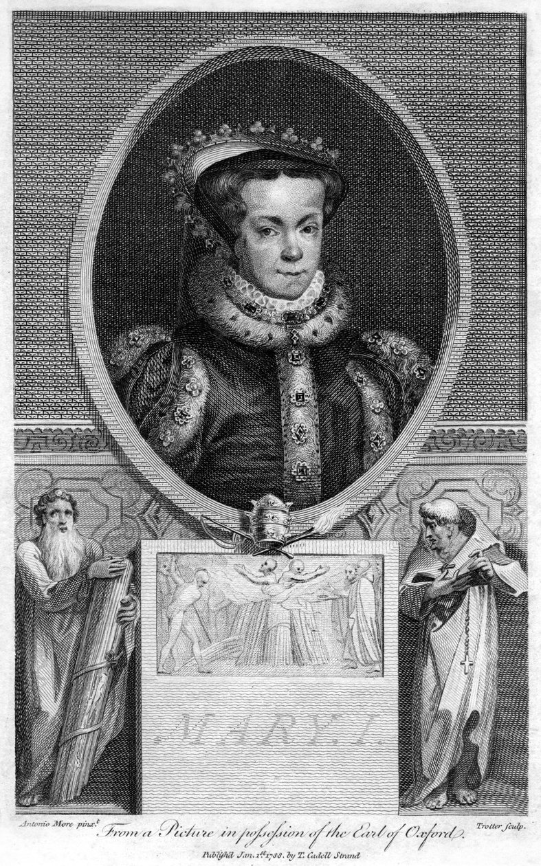 Englannin kuningatar Maria I, 1788. tekijältä Thomas Trotter