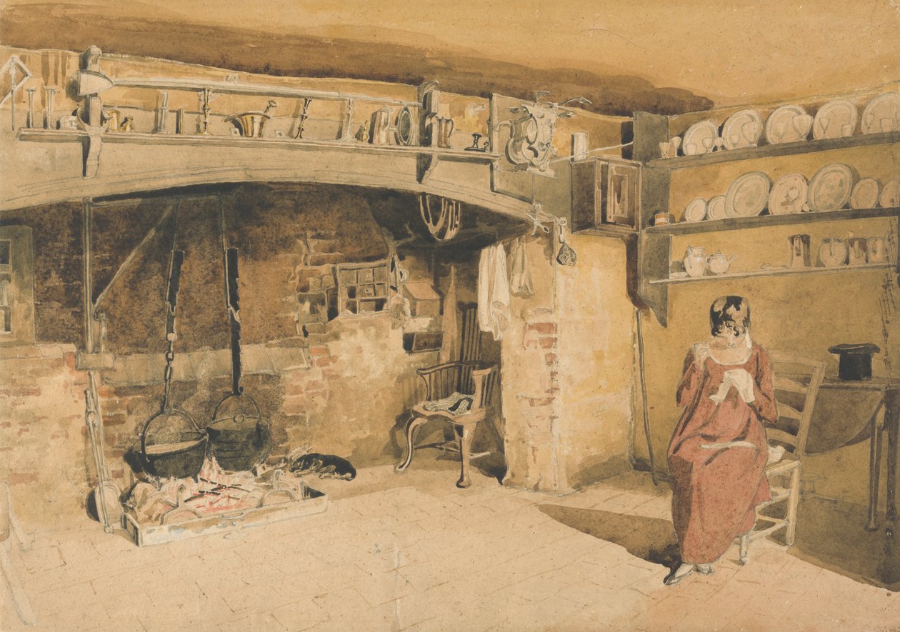 Farm House Kitchen Brackhamissa Surreyssa tekijältä Thomas Uwins