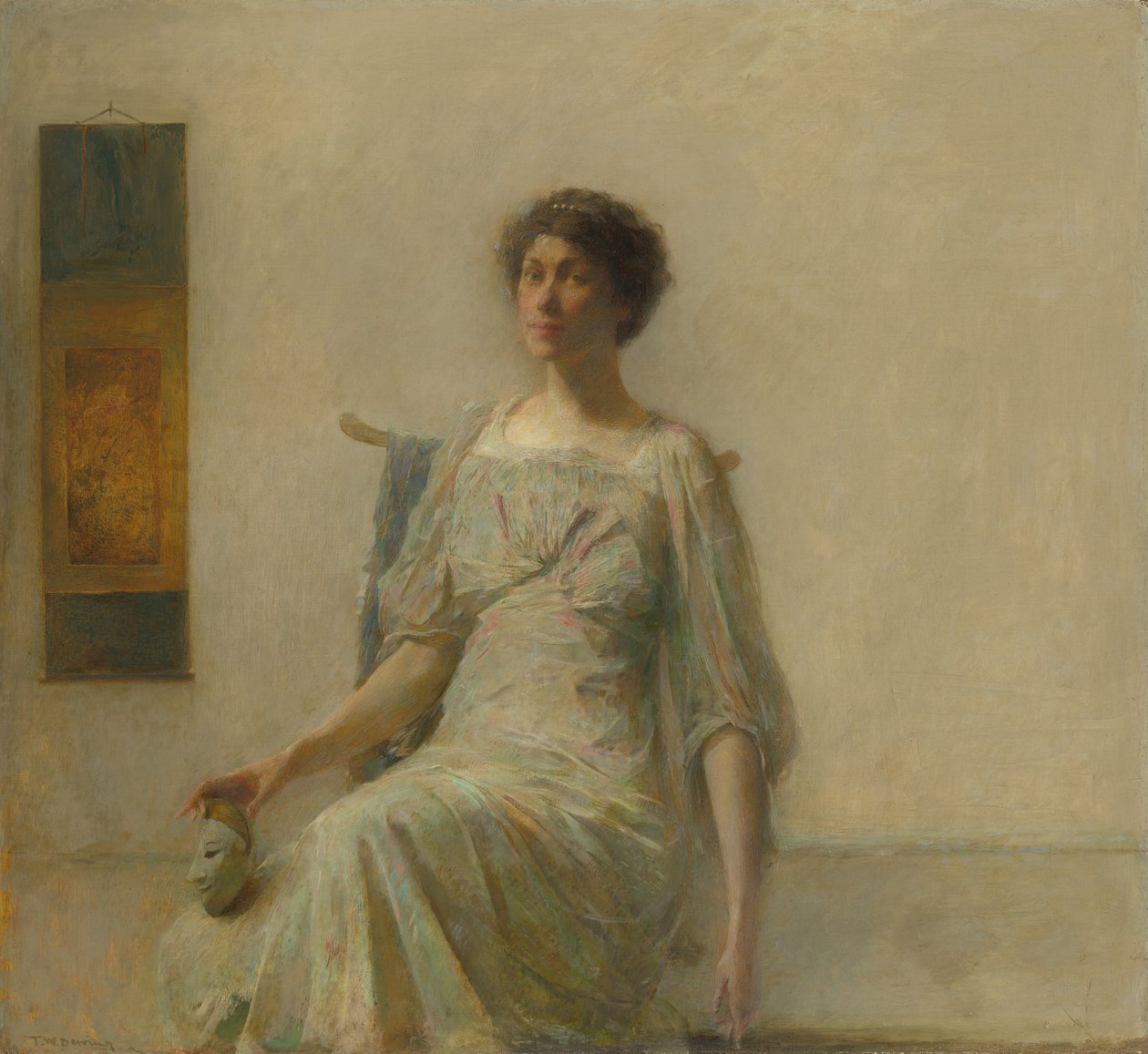 Naamioinen nainen, 1911. tekijältä Thomas Wilmer Dewing